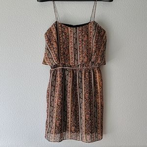 MNG paisley spaghetti strap dress